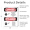 Signmission Electrical Hazard Authorized Only Bilingual Danger Sign, Vinyl Decal, 5in W x 7in L, 2PK OS-2PACK-DS-D-57-VS-1197 - alternate 5